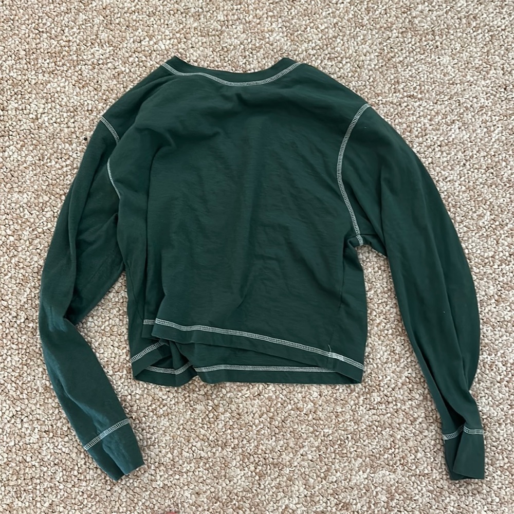 long sleeve, dark green